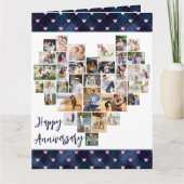 Hart Foto Collage 36 Pic Love Hearts Jubileum Kaart (Voorkant)