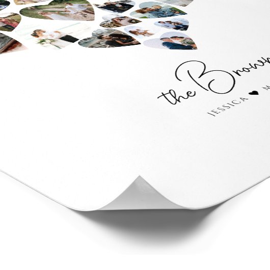 Hart Foto Collage 39 Foto's Valentijnsdag Poster (Hoek)