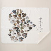 Hart Foto Collage 39 Foto's Valentijnsdag Sherpa Deken (Voorkant (horizontaal))