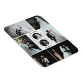 Hart Foto Collage bruiloft Keepsake Magneet (Rechterzijde)