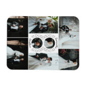Hart Foto Collage bruiloft Keepsake Magneet (Horizontaal)
