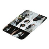 Hart Foto Collage bruiloft Keepsake Magneet (Linkerzijde)