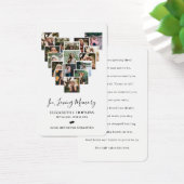 Hart Foto Collage Funeral Memorial Prayer Kaarten Visitekaartje (Bureau)