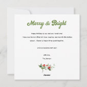 Hart Foto Collage Handgeschreven Blij en Stralend Feestdagenkaart (Achterkant)