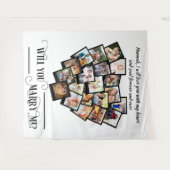 Hart Foto Collage Love You Trouw Aan Mij Achtergro Wandkleed (Voorkant (horizontaal))