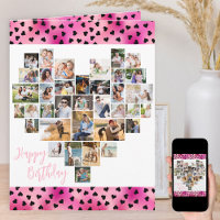 Hart Foto Collage Pink Love Heart Birthday