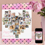 Hart Foto Collage Pink Love Hearts Jubileum Kaart<br><div class="desc">Hartelijk foto van Collage bruiloft-trouwdag, die je kunt personaliseren met maximaal 36 verschillende foto's en je aangepaste bericht daarbinnen. De hartvormige fotocollage bestaat uit verticale, landschaps- en vierkante afbeeldingen. Als u om het even welk probleem met een foto hebt die bij het best toont, probeer bebouwend het aan de juiste...</div>