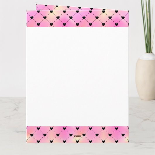 Hart Foto Collage Pink Love Hearts Jubileum Kaart (Achterkant)