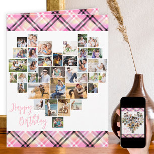 Hart Foto Collage Pink Pond Elke leeftijd Kaart