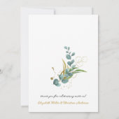 Hart Foto Collage Romantisch Paar Bruiloft Bedankkaart (Achterkant)