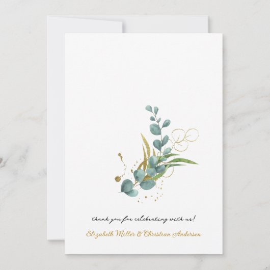 Hart Foto Collage Romantisch Paar Bruiloft Bedankkaart (Achterkant)