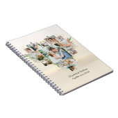 Hart Foto Collage Romantisch Paar Bruiloft Notitieboek (Rechterzijde)