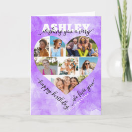 Hart Foto Collage Verjaardag Kaart – Liefdevolle G