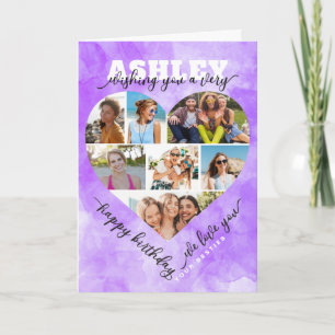 Hart Foto Collage Verjaardag Kaart – Liefdevolle G