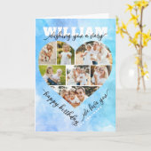 Hart Foto Collage Verjaardag Kaart – Liefdevolle G (Gele Bloem)