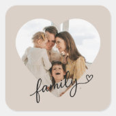 Hart Foto Familie Sticker – Persoonlijke Herinneri (Voorkant)
