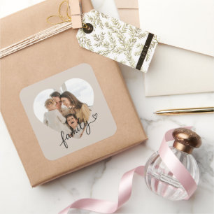 Hart Foto Familie Sticker – Persoonlijke Herinneri
