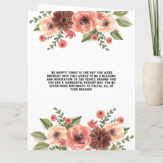 Hart Foto Gepersonaliseerd Script Verjaardag Kaart (Achterkant)