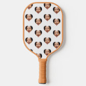 Hart Foto Grappig Grap Geschenk Valentijnsdag Wit Pickleball Paddle (Achterkant)