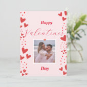 Hart Foto Lijst Valentijnsdag Gift Kaart (Staand voorkant)