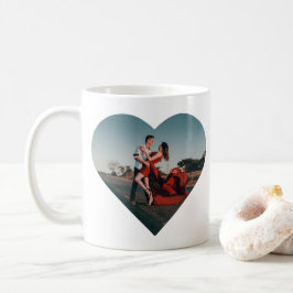 Hart Foto met Paarse en Rode Liefde Berichten Koffiemok