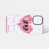 Hart Foto Ontwerp & Aangepaste Namen | Romantisch iPhone Hoesje (Achterkant horizontaal)