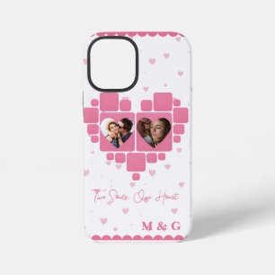 Hart Foto Ontwerp & Aangepaste Namen Romantisch iPhone 12 Mini Hoesje