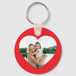 Hart Foto Rood Sleutelhanger