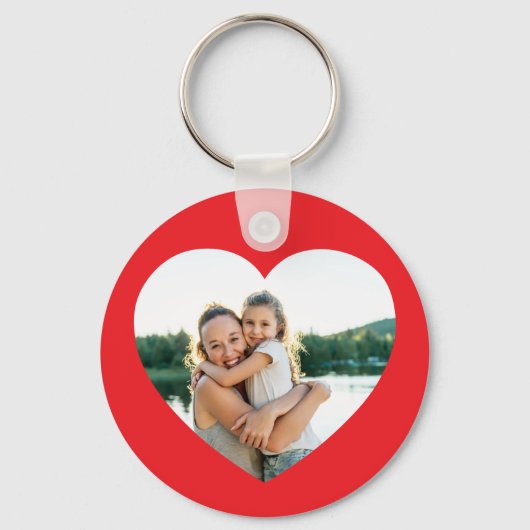 Hart Foto Rood Sleutelhanger (Voorkant)