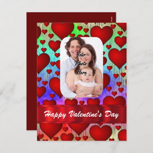 Hart foto sjabloon Valentijnsdag (Voorkant / Achterkant)