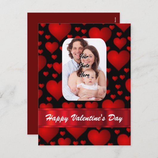 Hart foto sjabloon Valentijnsdag (Voorkant / Achterkant)