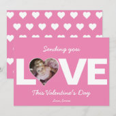 Hart Foto Valentijnsdag Liefde sturen Feestdagenkaart (Voorkant / Achterkant)