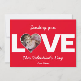Hart Foto Valentijnsdag Stuur je Liefde Vakantie A Feestdagenkaart