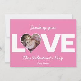 Hart Foto Valetijnskaart Liefs Groet Feestdagenkaart