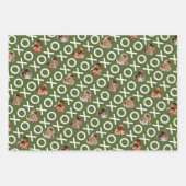 Hart Fotocollage XOXO rood groen goud Inpakpapier Vel (Voorkant 3)