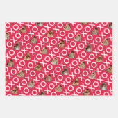 Hart Fotocollage XOXO Rood & Roze Inpakpapier Vel (Voorkant 2)