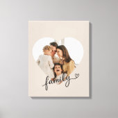 Hart Fotofamilie Uitgerekt Canvas Print (Voorkant)