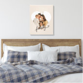 Hart Fotofamilie Uitgerekt Canvas Print (Insitu (Slaapkamer))