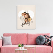 Hart Fotofamilie Uitgerekt Canvas Print (Insitu (Woonkamer))