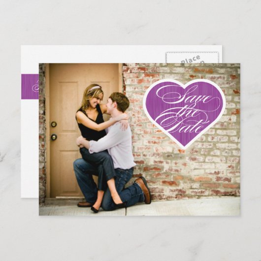 Hart | Foto's opslaan van het Briefkaart Datum (Voorkant / Achterkant)