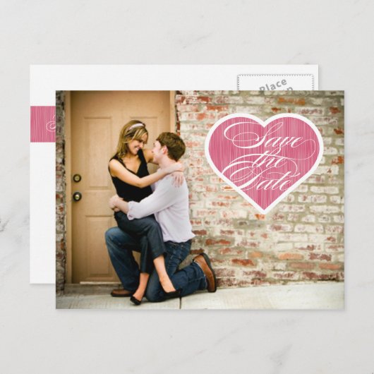 Hart | Foto's opslaan van het Briefkaart Datum (Voorkant / Achterkant)