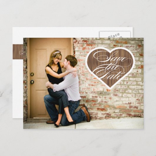 Hart | Foto's opslaan van het Briefkaart Datum (Voorkant / Achterkant)