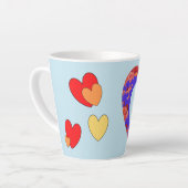 Hart Fotosjabloonkoeling. BG Latte Mok (Linkerhoek)