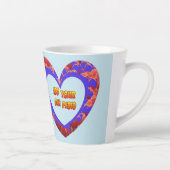 Hart Fotosjabloonkoeling. BG Latte Mok (Rechts)