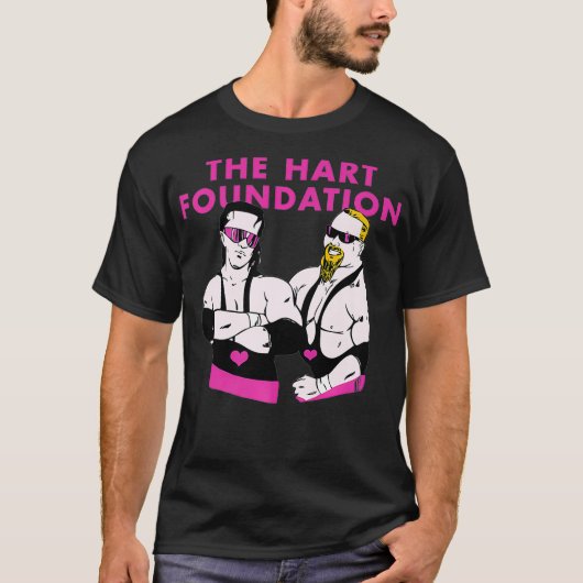 Hart Foundation Wrestling Premium T-shirt (Voorkant)