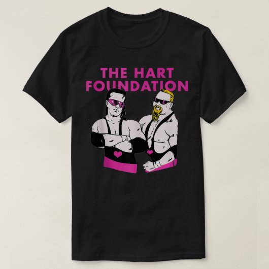 Hart Foundation Wrestling T-shirt (Design voorkant)