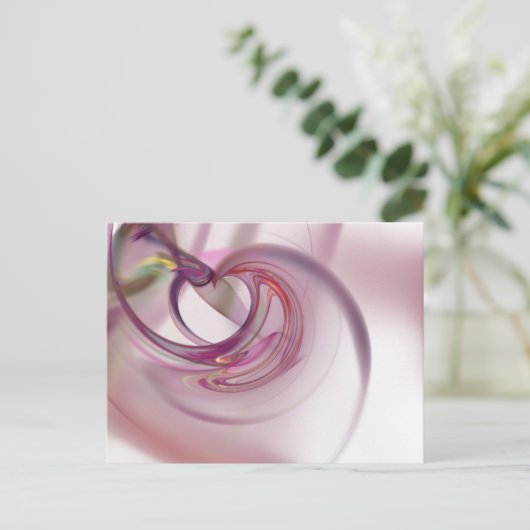 Hart Fractal Briefkaart (Staand voorkant)