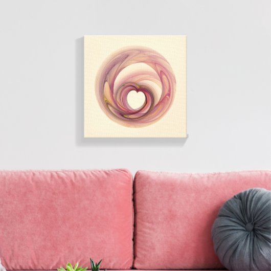 Hart Fractal Canvas Afdruk (Insitu (Woonkamer))