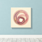 Hart Fractal Canvas Afdruk (Insitu (Houten vloer))