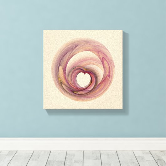 Hart Fractal Canvas Afdruk (Insitu (Houten vloer))